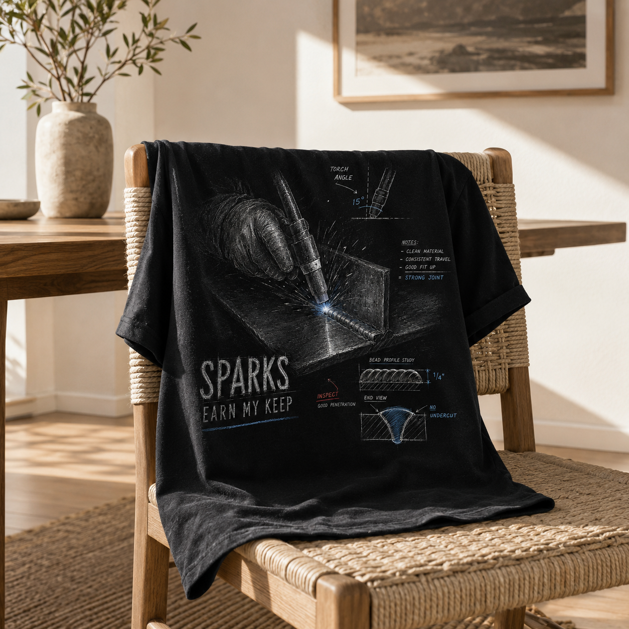 Sparks Welding Tee — "Sparks Earn My Keep"