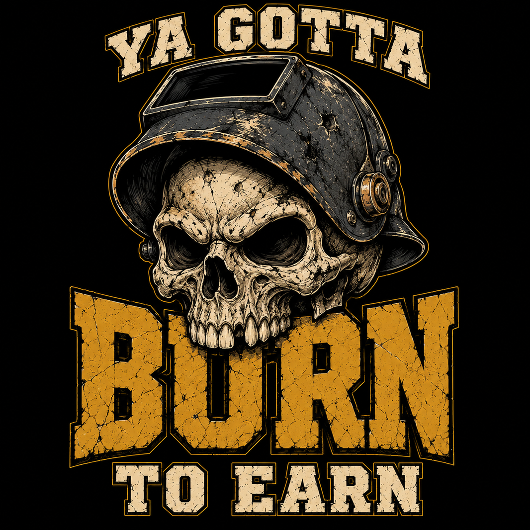 Burn to Earn Skull Tee