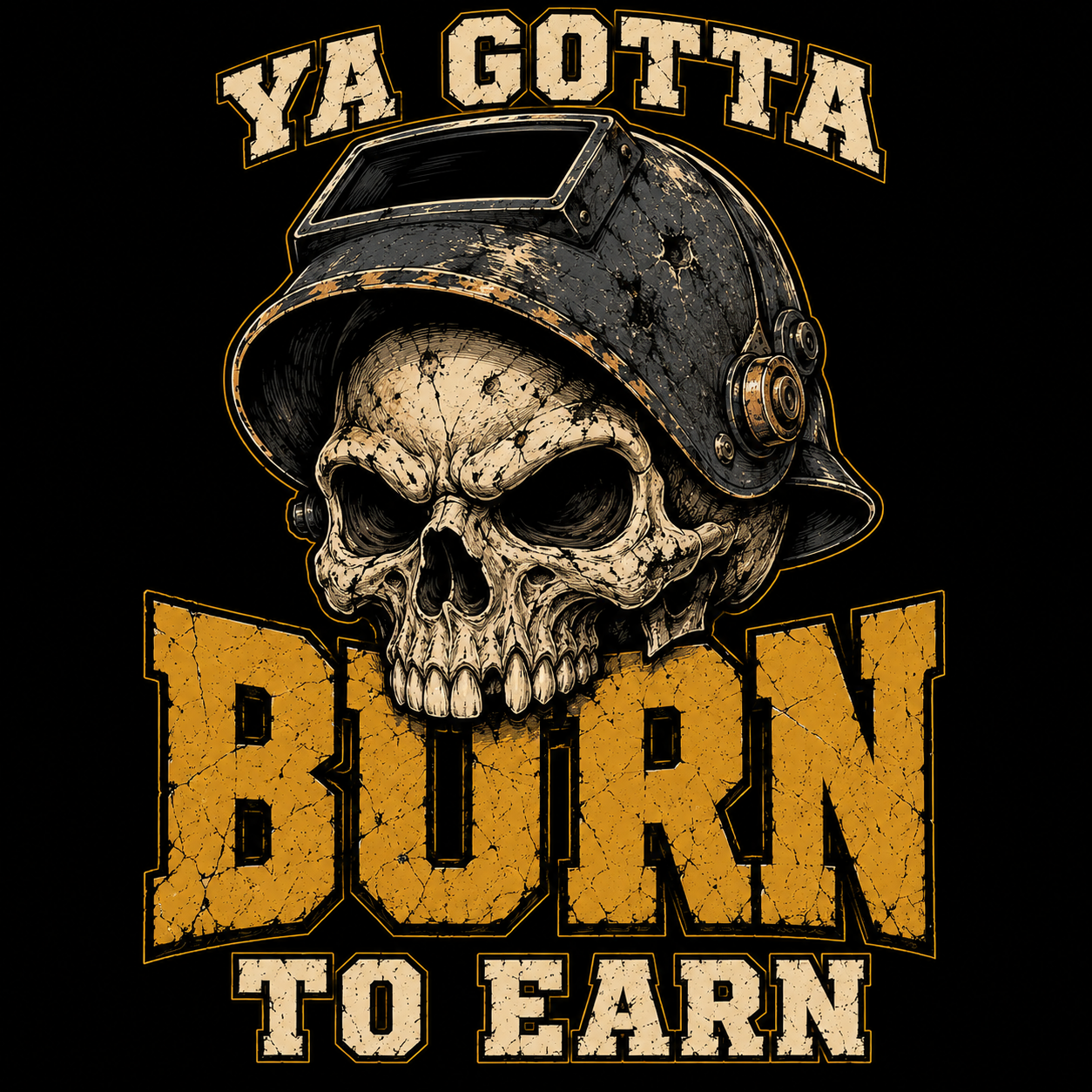 Burn to Earn Skull Tee