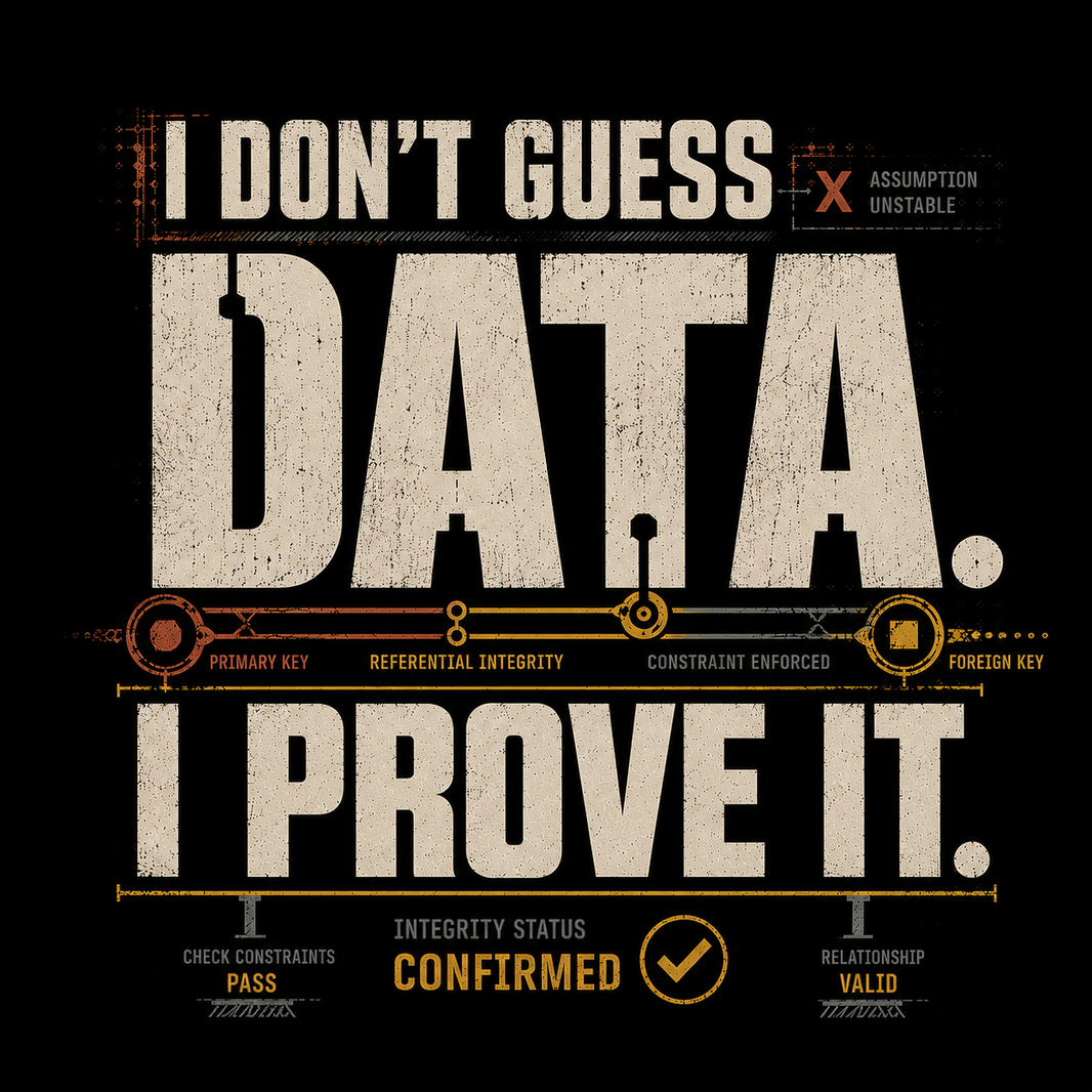 I Don't Guess Data, I Prove It