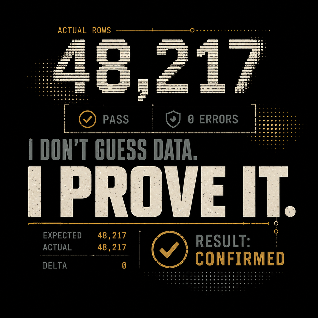 Data Scientist T‑Shirt — "I Don’t Guess Data. I Prove It." Graphic Tee