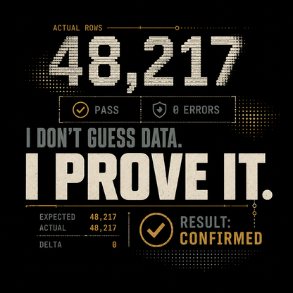 Data Scientist T‑Shirt — "I Don’t Guess Data. I Prove It." Graphic Tee