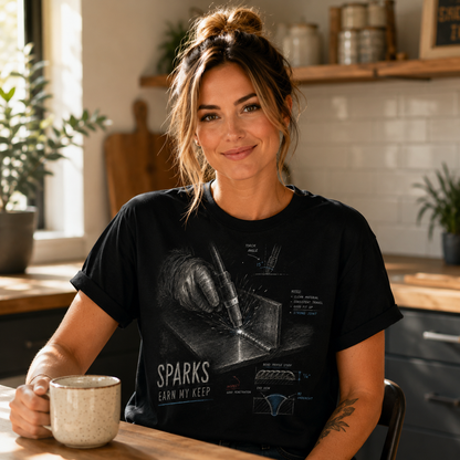 Sparks Welding Tee — "Sparks Earn My Keep"