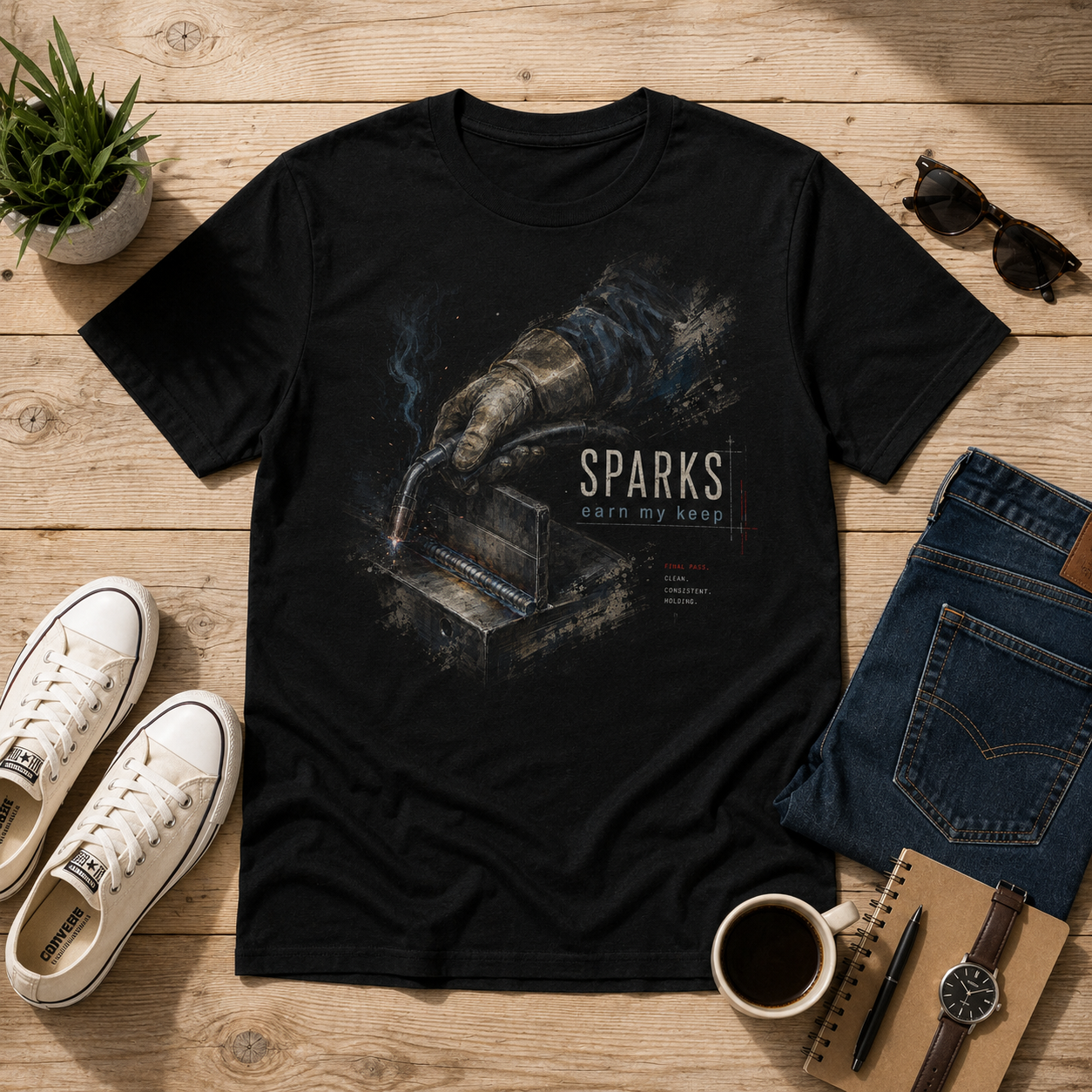 Sparks Piano Glove T‑Shirt