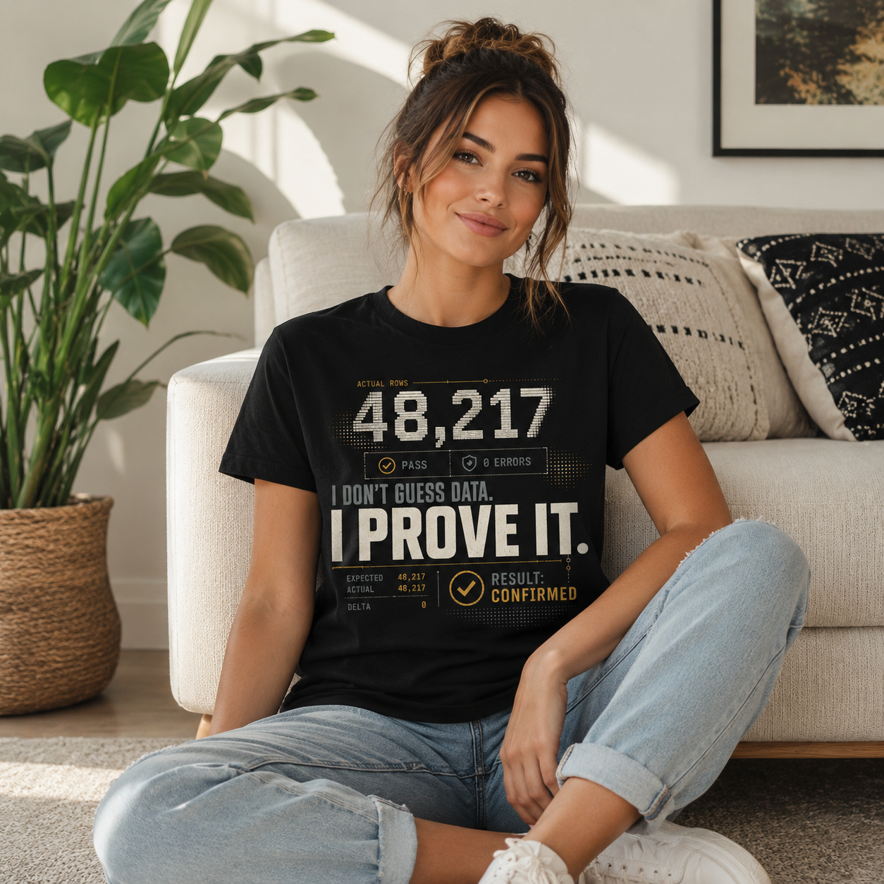 Data Scientist T‑Shirt — "I Don’t Guess Data. I Prove It." Graphic Tee