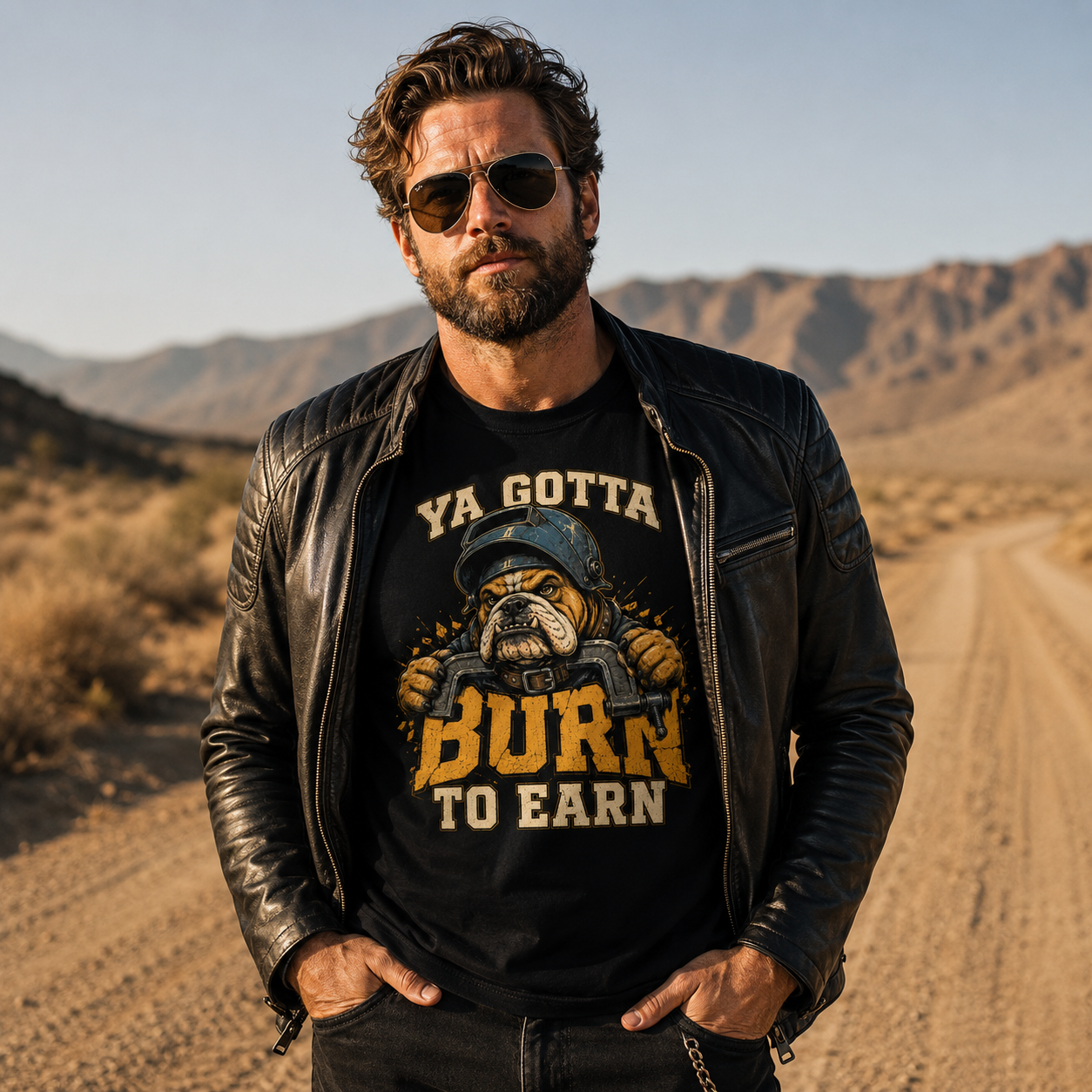 Burn to Earn Biker T-Shirt — Ya Gotta Ride Graphic Tee