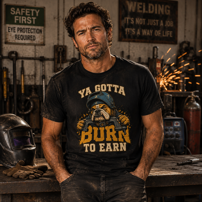 Burn to Earn Biker T-Shirt — Ya Gotta Ride Graphic Tee