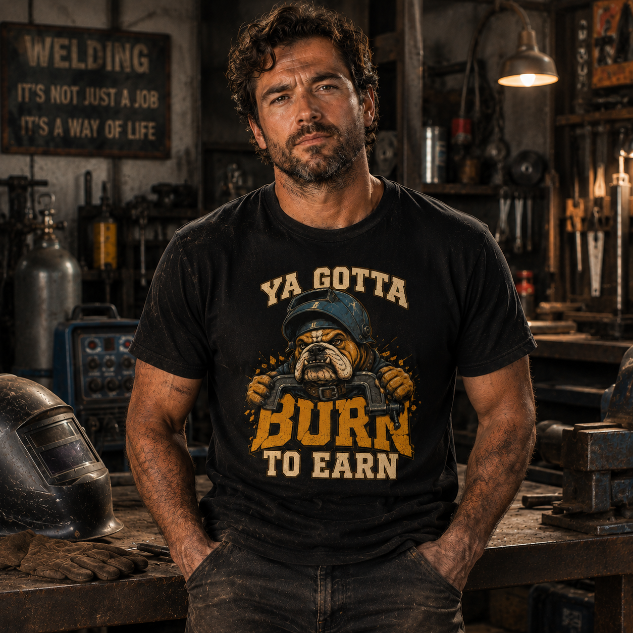 Burn to Earn Biker T-Shirt — Ya Gotta Ride Graphic Tee