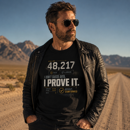 Data Scientist T‑Shirt — "I Don’t Guess Data. I Prove It." Graphic Tee