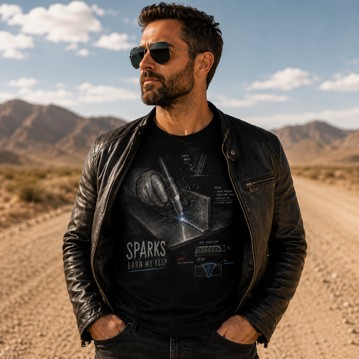 Sparks Welding Tee — "Sparks Earn My Keep"