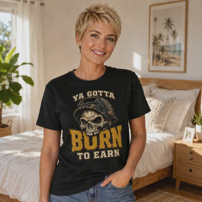 Burn to Earn Skull Tee
